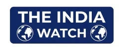 Logo of The India Watch with a blue background