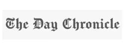 Logo of 'The Day Chronicle' in black text on a white background
