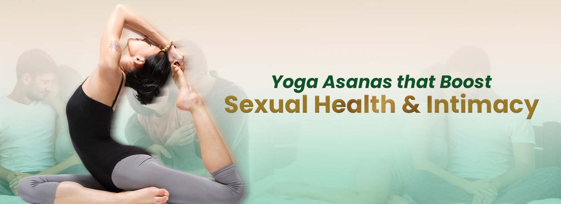 Woman doing yoga pose for sexual health and intimacy, wellness and fitness concept