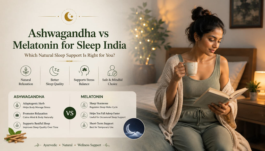 Ashwagandha vs Melatonin India - Which One Actually Fixes Your Sleep Problem? WellBeingMora Buy | Pure Beetroot, Turmeric Capsules & Herbal Supplements Online