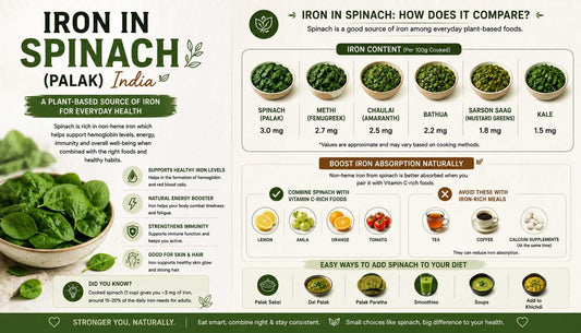 Iron in Spinach (Palak) India - The Popeye Myth and the Honest Truth