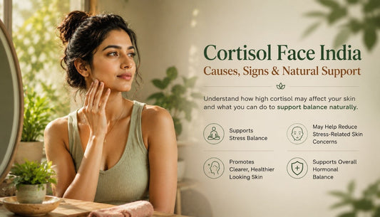 Cortisol Face India- What It Is, Why It Happens and How Ashwagandha Addresses the Root Cause WellBeingMora Buy | Pure Beetroot, Turmeric Capsules & Herbal Supplements Online