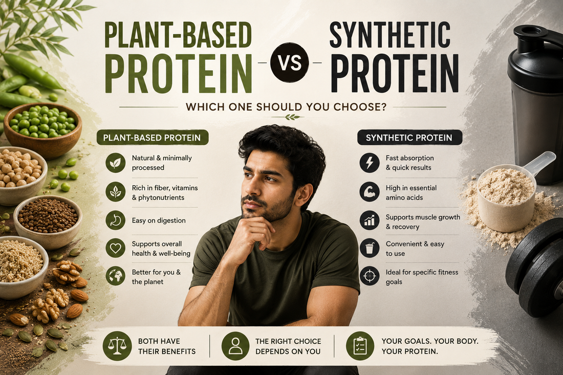 Plant-Based Protein vs Synthetic Protein: Which One Should You Choose? WellBeingMora Buy | Pure Beetroot, Turmeric Capsules & Herbal Supplements Online