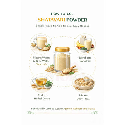 Shatavari Root Powder – Pure Raw Women’s Wellness Herb - All Natural