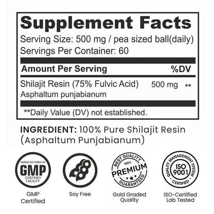 Shilajit Resin & Shilajit Extract Capsules