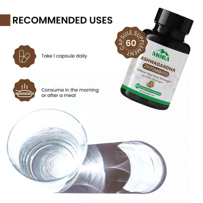Ashwagandha Extract Capsules with 5:1 Pure Extract, Lab Tested