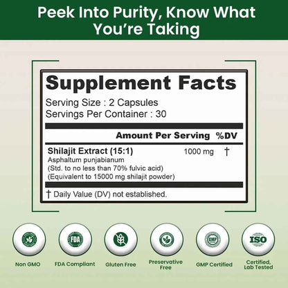 Shilajit & Ashwagandha Extract Capsules