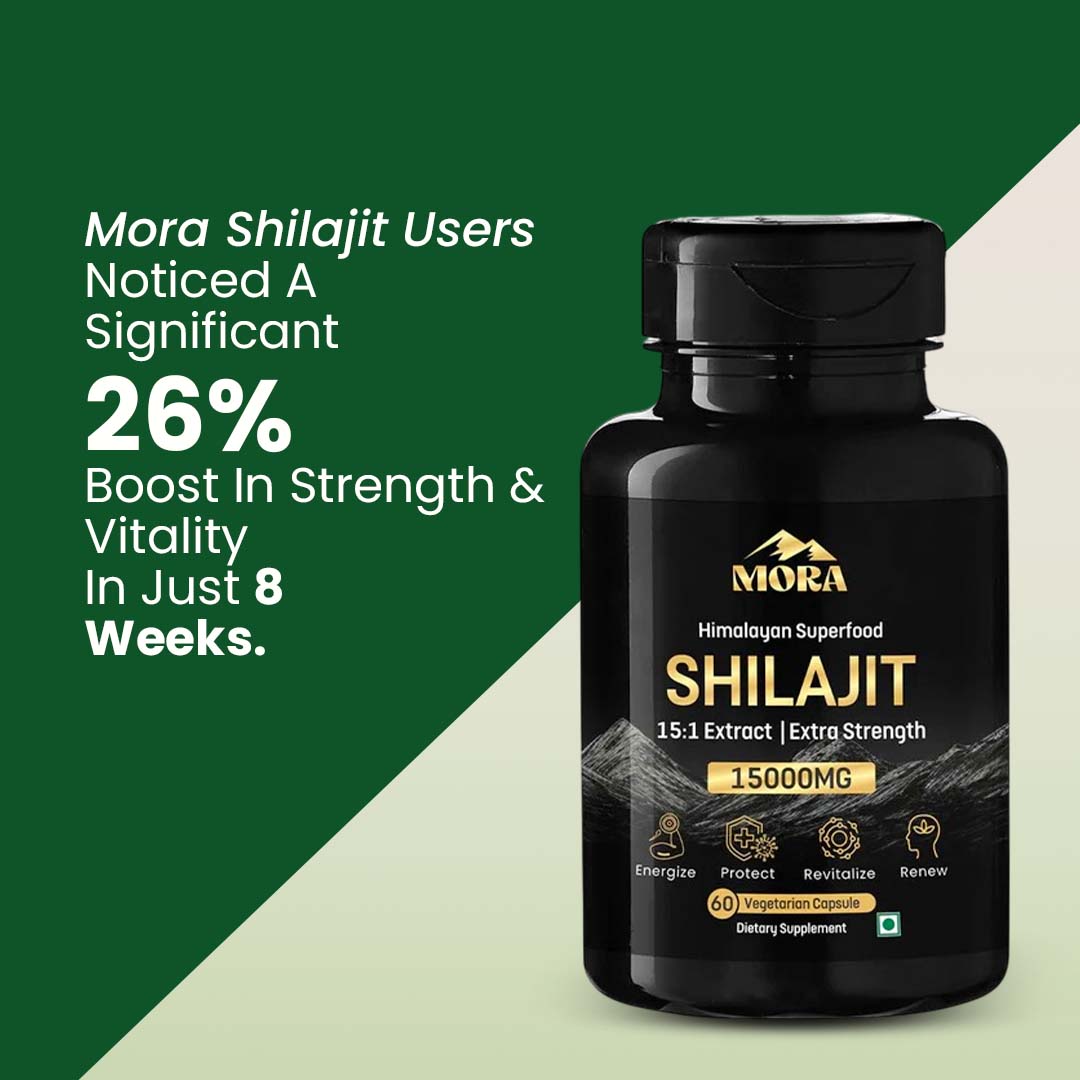 Mora Pure Himalayan Shilajit Extract Capsules – 15000mg - Well being mora Buy | Pure Himalayan Shilajit & Herbal Supplements Online
