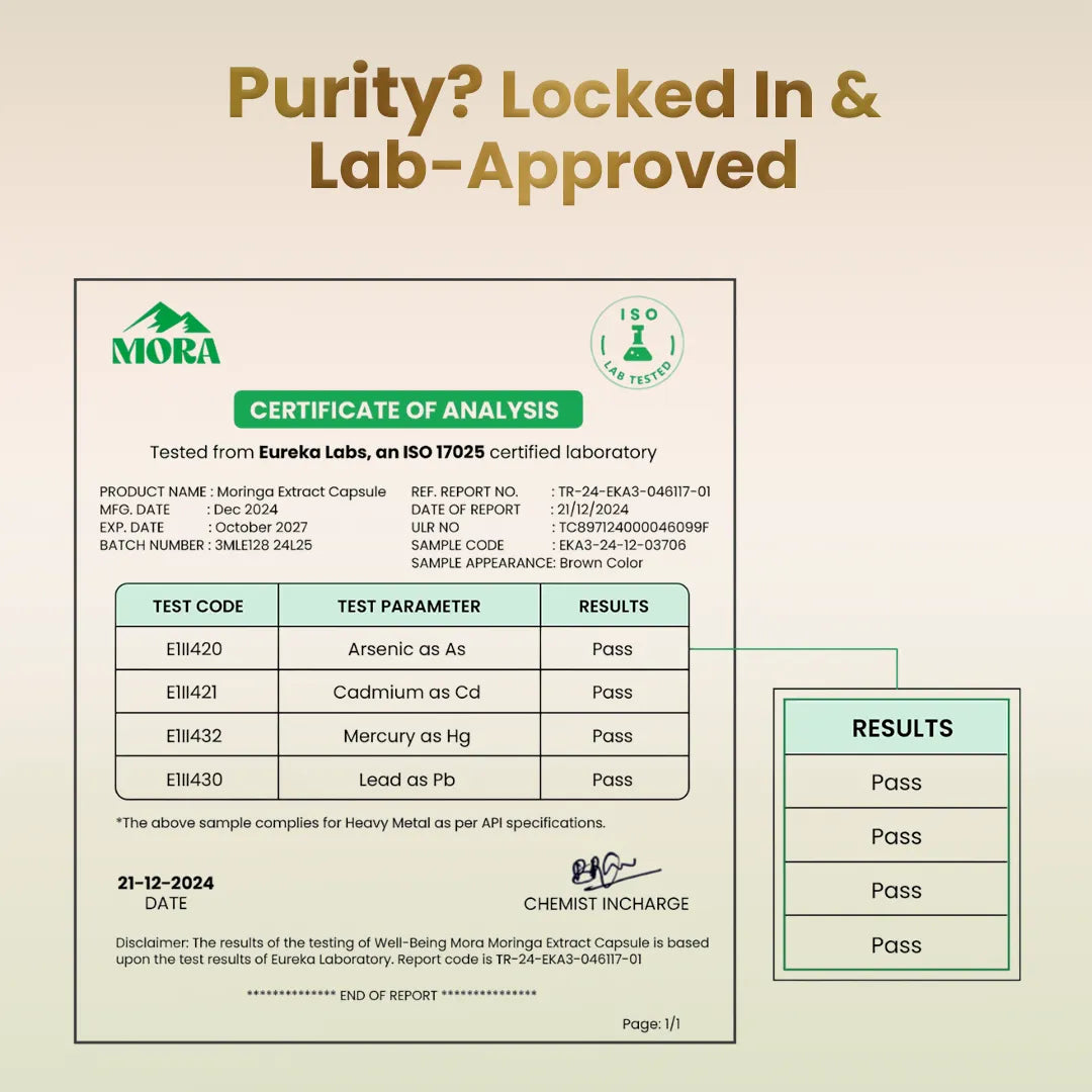 Moringa Leaf Extract Capsules - Well being mora Buy | Pure Himalayan Shilajit & Herbal Supplements Online