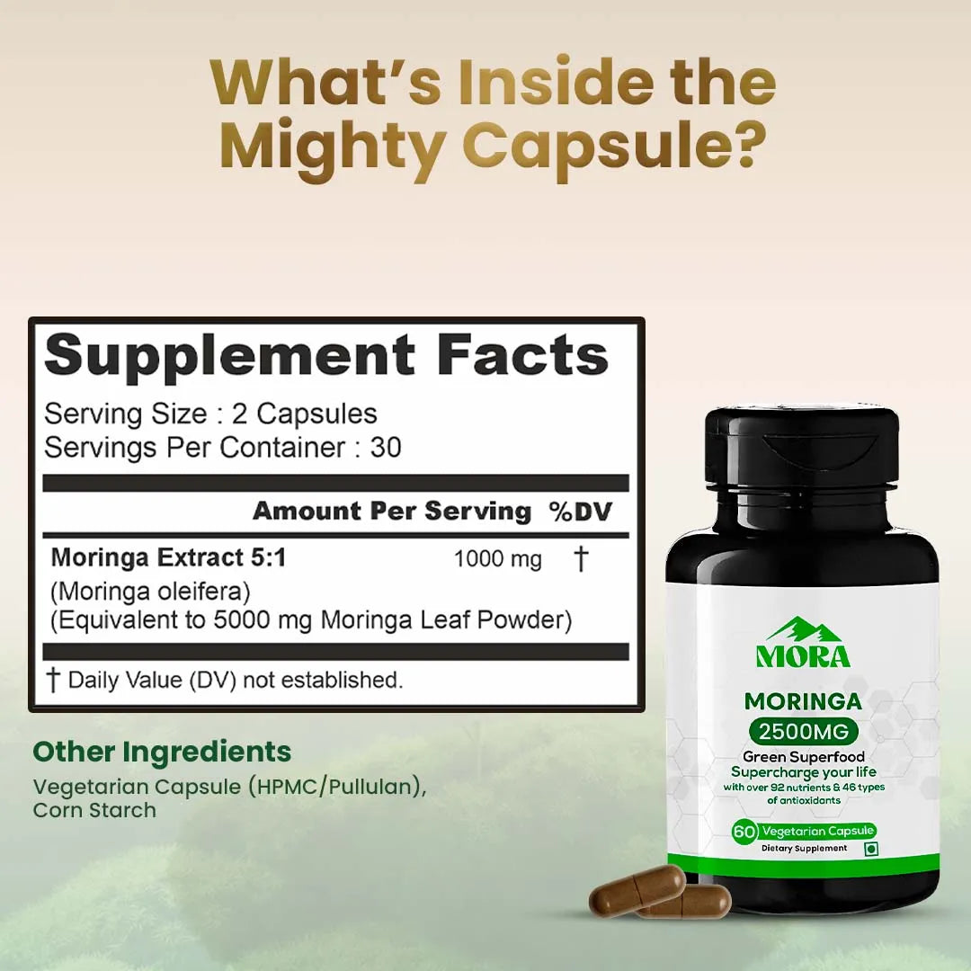 Moringa Leaf Extract Capsules - Well being mora Buy | Pure Himalayan Shilajit & Herbal Supplements Online