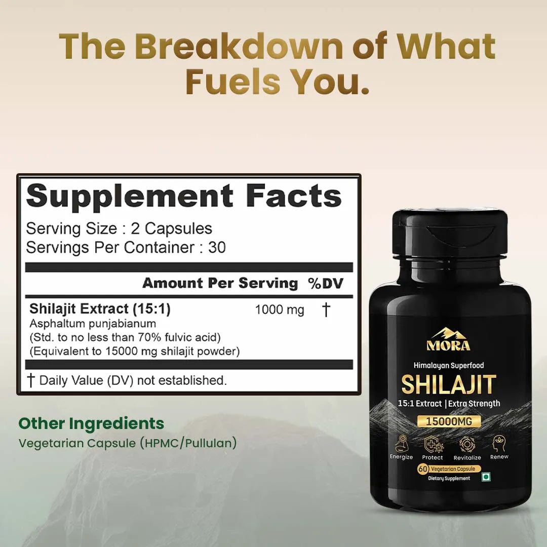 Shilajit Extract Capsules - Well being mora Buy | Pure Himalayan Shilajit & Herbal Supplements Online