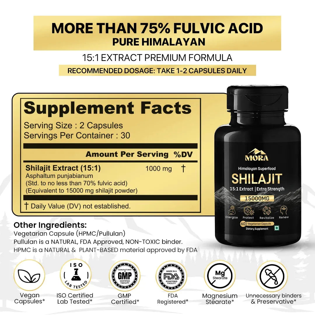 Shilajit & Moringa Extract - Well being mora Buy | Pure Himalayan Shilajit & Herbal Supplements Online