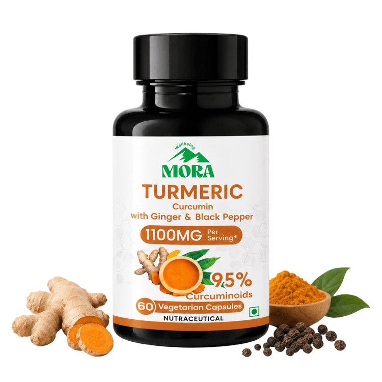 Turmeric Curcumin 95% Capsules with Black Pepper & Ginger for Joint & Antioxidant Support