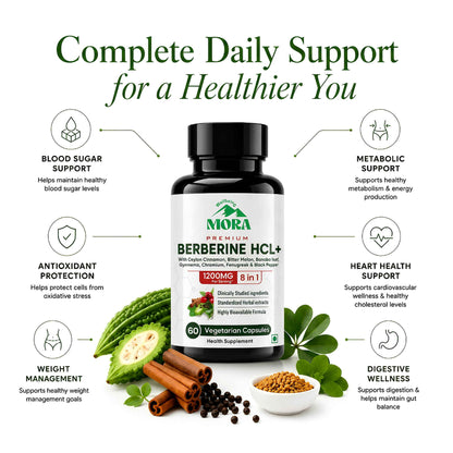 Berberine HCl Capsules with Alpha Lipoic Acid – 8-in-1 Blood Sugar & Metabolism Support