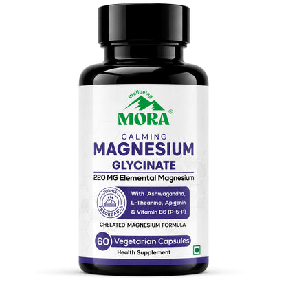 Magnesium Glycinate Capsules | Deep Sleep & Calm with  Ashwagandha, L-Theanine & Apigenin | 60 Veg Capsules